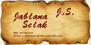 Jablana Selak vizit kartica